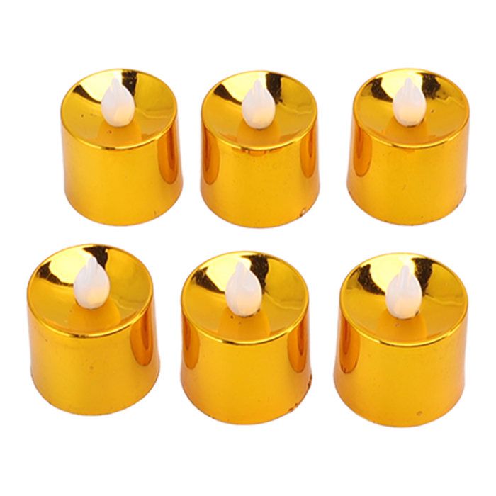 12 Pcs Electrogilding LED Lampe Bougie Électronique pour Noël Mariage Fête Danniversaire Décor À La Maison Doré
