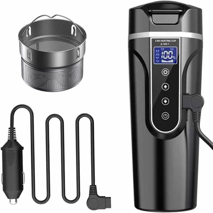 Bouilloire lectrique de voiture 12V24Vchauffe-eau portable avec cran LCD en acier inoxydable 304 PZCC