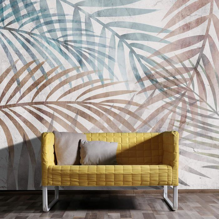 Papier Peint Panoramique Plantes 350x256 cm - Décoration murale moderne ...