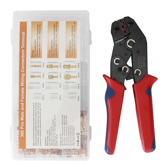 Pince à Sertir à Percussion Pour Cosses De Câbles - Kit Sertissage électrique Et Automobile, Acier Robuste - 8