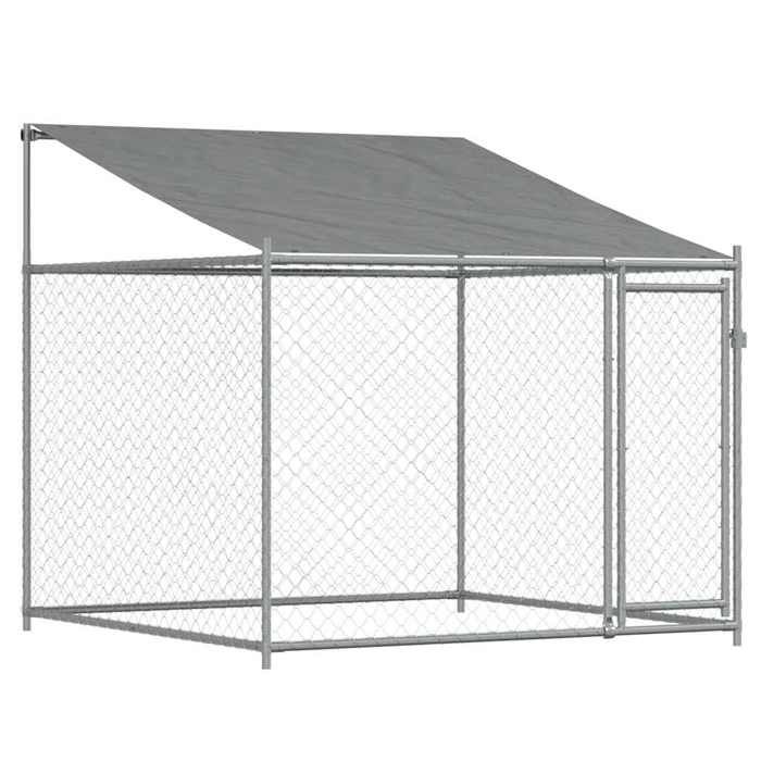 Meilleures Abris - Cage Chenil pour chien avec toit et porte gris 2x2x2 m acier galvanisé SSD9669043