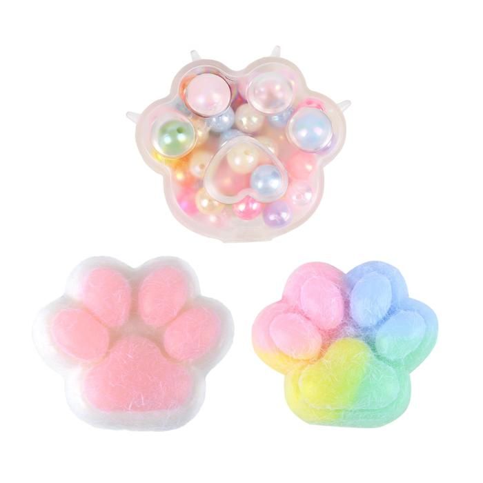 RAMGLYO Lot De 3 Squishy Patte De Chat – TPR Souple Et Élastique – Jouet Anti-Stress Portable – Cadeau Pour Enfants Et Adultes – Design Adorable