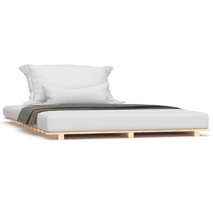 Lit 2 places - Cadre de lit/Lit Double Prix Bas - 140x200 cm bois massif de pin @64748