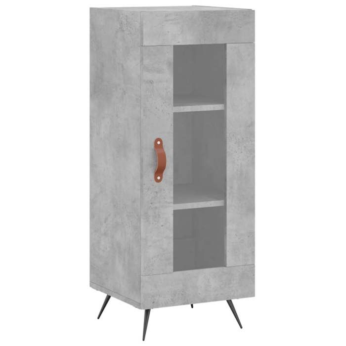 Luxueux Best*Buffet de couloir - Meuble Étagère pour rangement de cuisine/salon - Gris béton 34 5x34x90 cm - Bois dingénierie