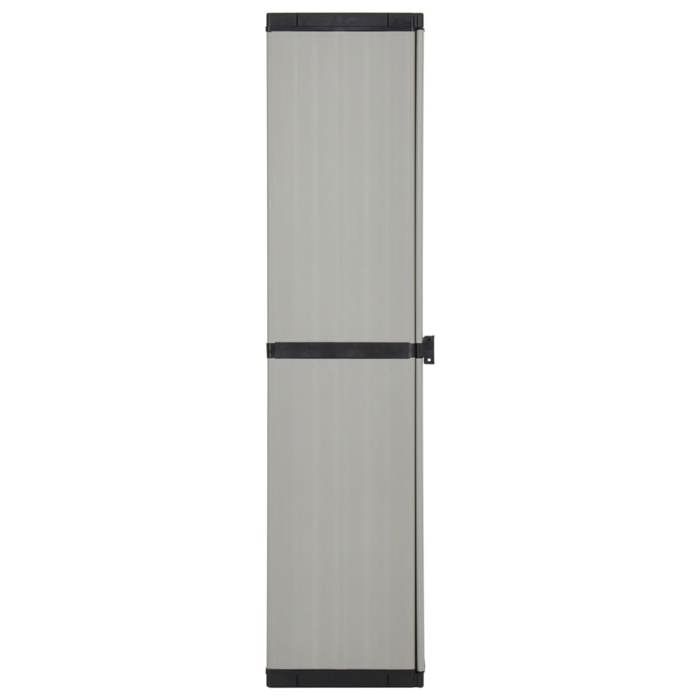 SALE dhiver Armoire de rangement - BURKE - Meuble haute - pour jardin - 3 étagères Gris/noir 34x40x168cm AA237