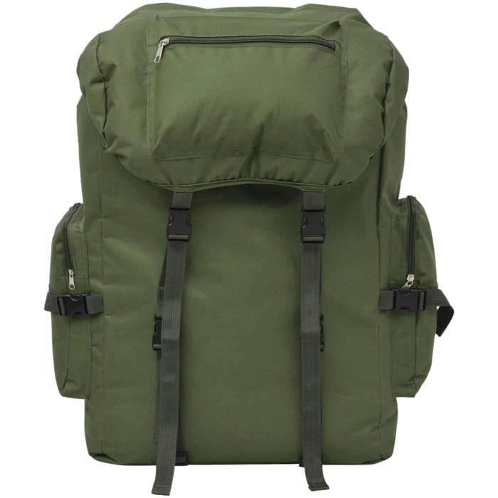 Sac à dos militaire - vidaXL - 65 L - Vert olive - 43x21x70 cm - Imperméable - Polyester 600D - Bretelles rembourrées Sac à dos militaire - vidaXL - 65 L - Vert olive - 43x21x70 cm - Imperméable - Polyester 600D - Bretelles rembourrées