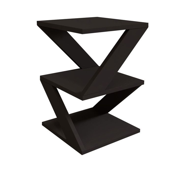 Table dappoint en bois Albeni - 29 x 29 x 54 cm - Noir Table dappoint en bois Albeni - 29 x 29 x 54 cm - Noir