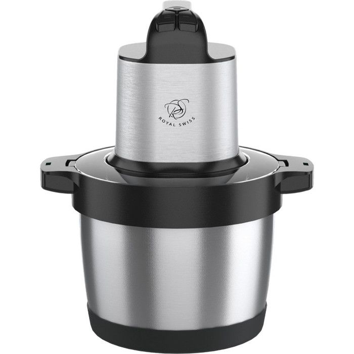 Hachoir Electrique - ROYAL SWISS - 1200W - Bol Inox 6L - Double Lame - Protection Surchauffe - Royal