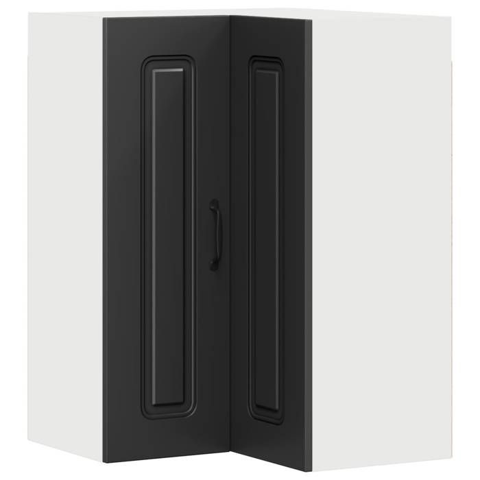 En solde Armoire de cuisine Kalmar Placard de cuisine Pieds réglables avec stockage Noir 57x57x80 cm A1089
