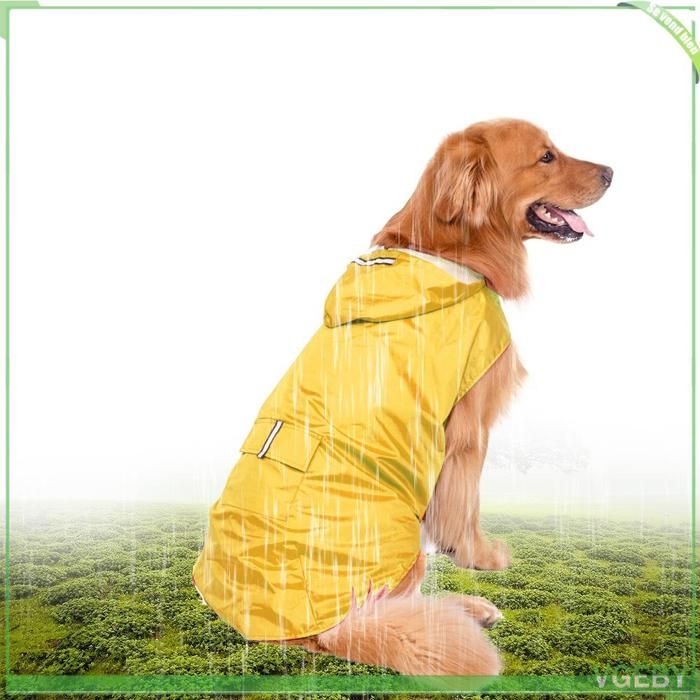 Manteau de pluie pour chien - FAFEICY - 6XL (4XL-6XL) - Réfléchissant - Imperméable léger - Poche
