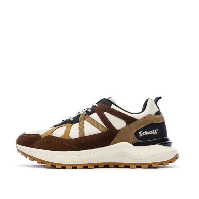 Baskets Beige/Bordeaux/Moutarde Homme Schott Heck Baskets Beige/Bordeaux/Moutarde Homme Schott Heck