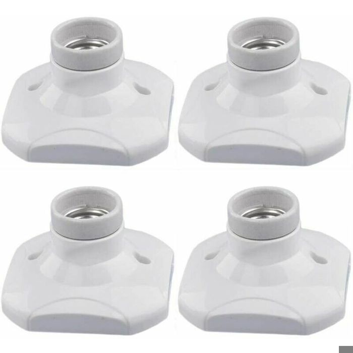Applique murale dintérieur E27 Plafonnier à vis AC 230V Douille dampoule LED E27 Base en plastique E27 Base de plafond de