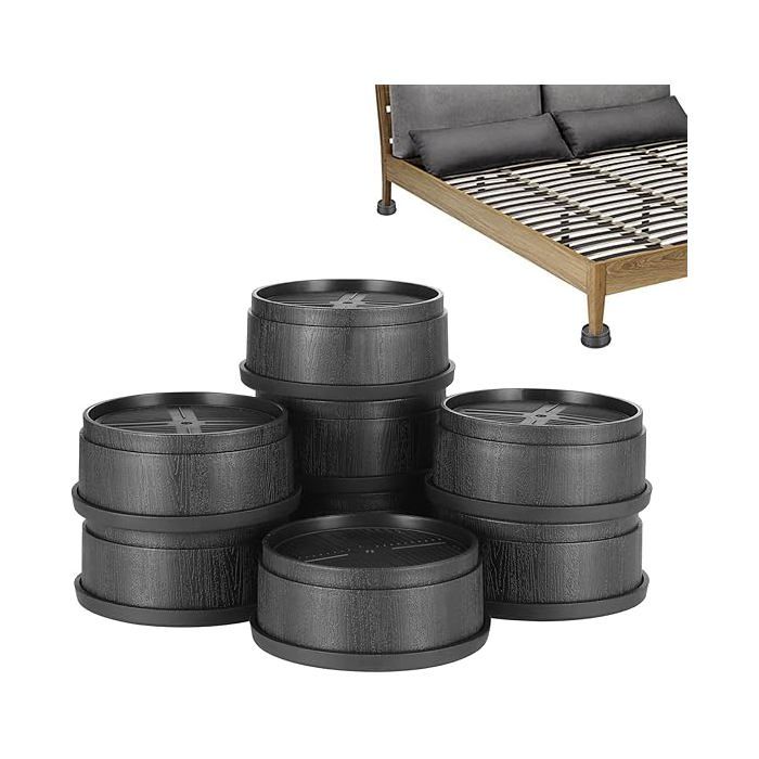 Lot de 8 rehausseurs de Meubles empilables Robustes de Hauteur réglable Pied de Meubles pour Table Chaise canapé reh PIED DE MEUBLE