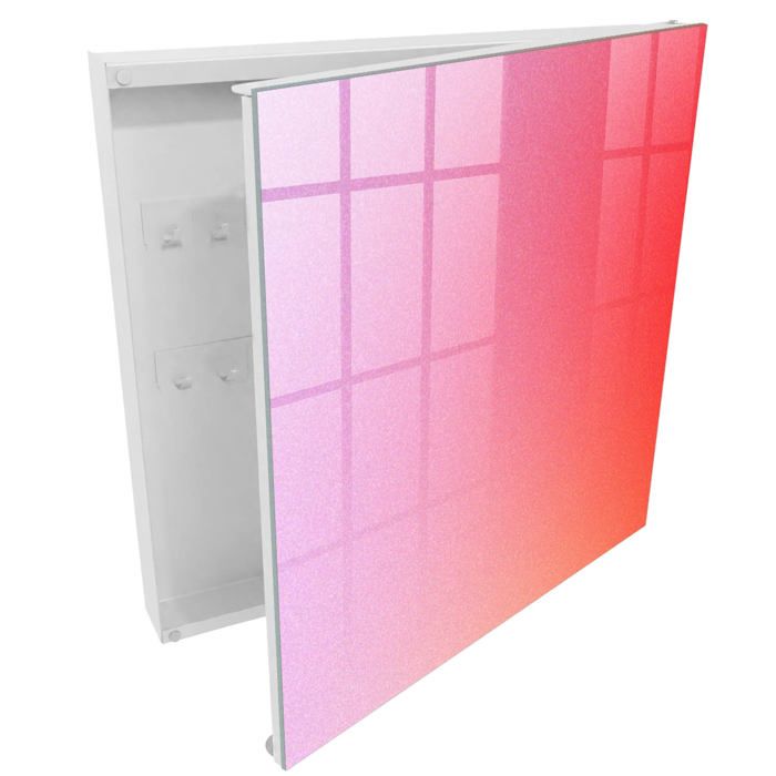 Armoire à clés murale 30x30x5 Blanc brume colorée Souvre vers la droite Vide-poche mural Tulup