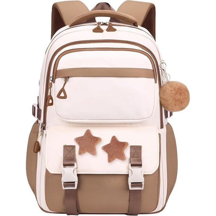 Cartable pour fillettes du primaire sacs à dos pour enfants de CM1 et CM2 cartable de collège orné dune boule à pompons