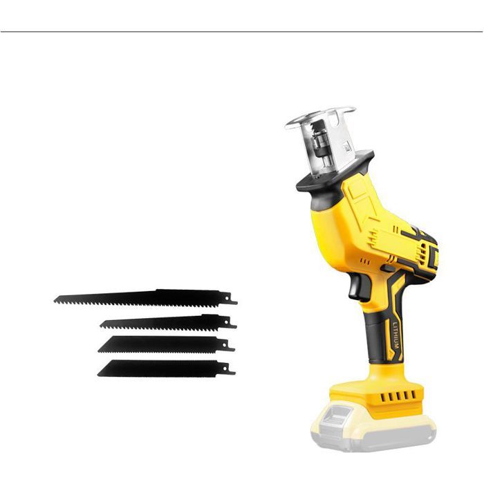 Scie alternative sans fil 20V compatible avec les batteries DeWalt équipée dun moteur sans balais à vitesse variable comprend 4