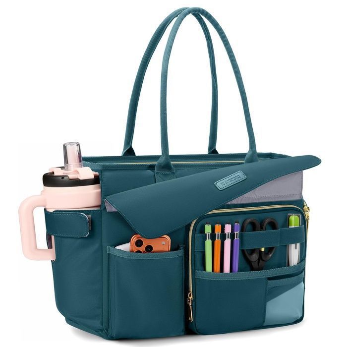 Sac de Travail Femme avec Compartiment Repas Isotherme Sac Ordinateur Portable 15 6 Pouces Grande Capacité Vert GLACIERE