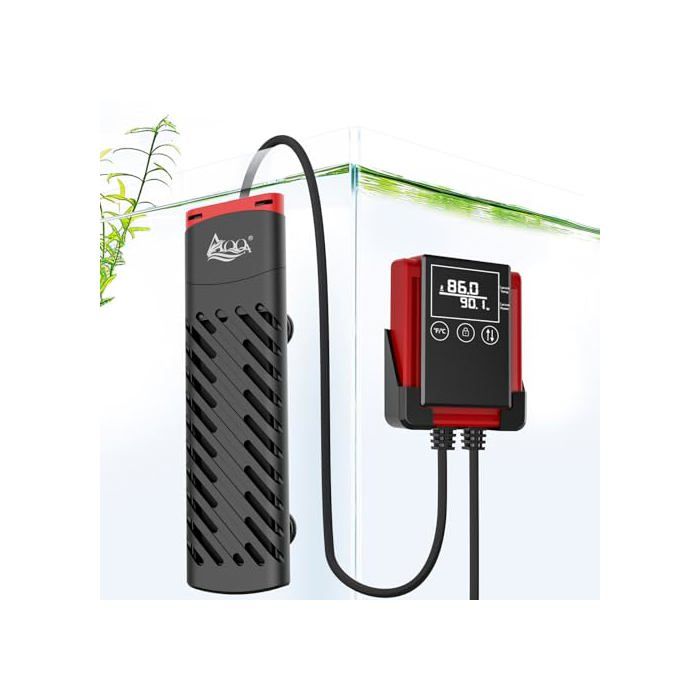 Chauffage daquarium chauffe-réservoir à poissons 200W PTC avec contrôleur de thermostat LED chauffage daquarium submersible