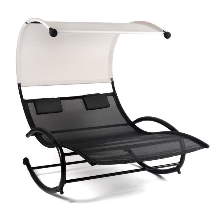 Ampel 24, Double chaise longue à bascule BALI meuble de jardin en