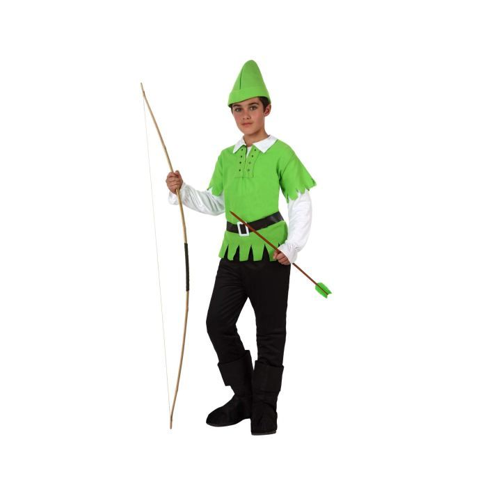Déguisement Robin des Bois Garçon - Atosa - T3 7-9 ans - Chemise, pantalon, ceinture, couvre-bottes et chapeau