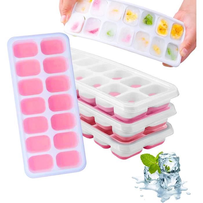 Bac à Glaçons Silicone Lot De 4 Bacs à Glaçons Silicone Avec