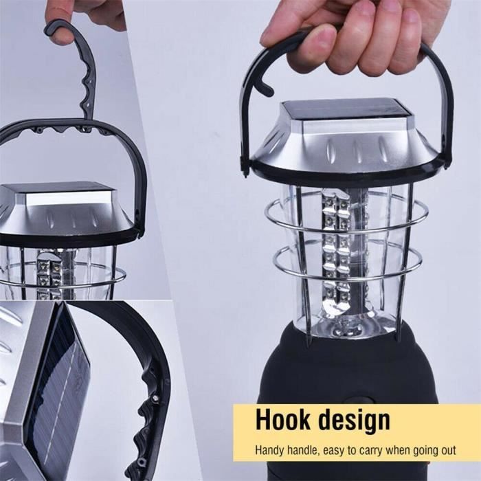 Lampe Dynamo Lanterne De Camping Solaire à Manivelle 36 LED - 3 Modes De Luminosité - Rechargeable Dynamo - Pour Randonnée, Urgence, Plein Air Lampe Rechargeable 3 Modes 1200mAh Lampe Dynamo Lanterne De Camping Solaire à Manivelle 36 LED - 3 Modes De Luminosité - Rechargeable Dynamo - Pour Randonnée, Urgence, Plein Air Lampe Rechargeable 3 Modes 1200mAh