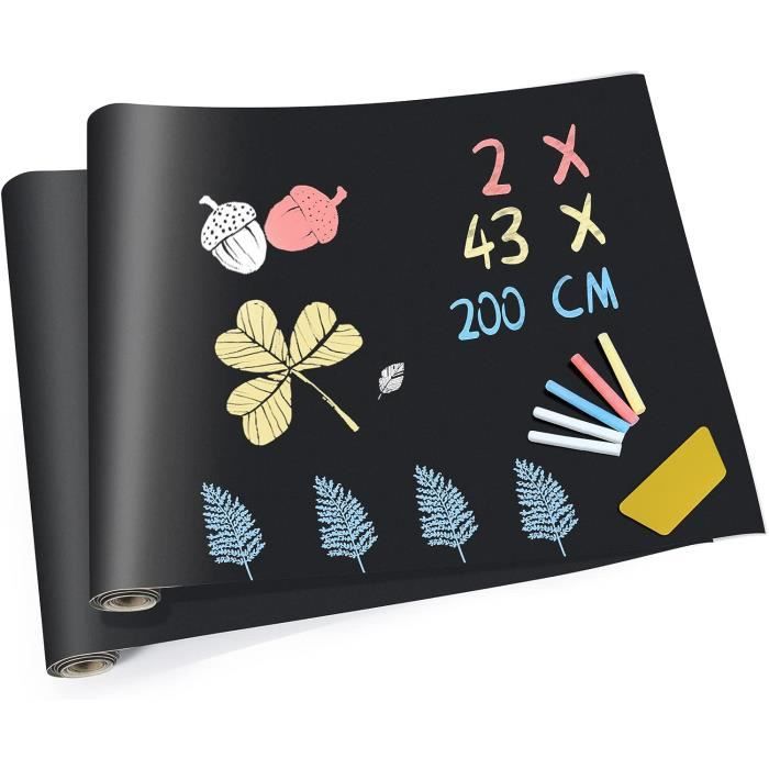 Rouleau De Papier Craie Autocollant - Tableau Noir Adhésif Pour Murs, Bureau, école, Maison, 45 Cm X 150 Cm, Baker Ross - 11