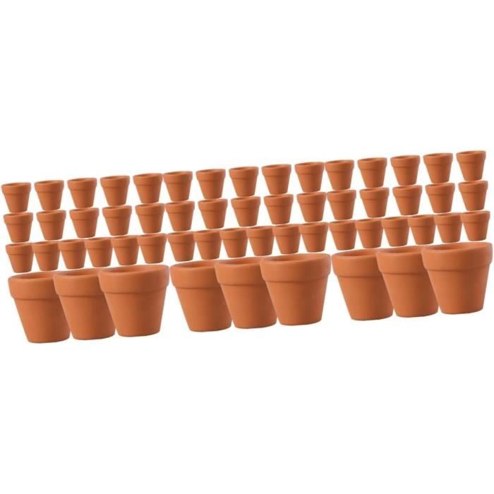JDCMEI 20 Pièces Terre Cuite Mini Pots De Plante, Pots De Fleurs En Terre Cuite Petit Mini Pot