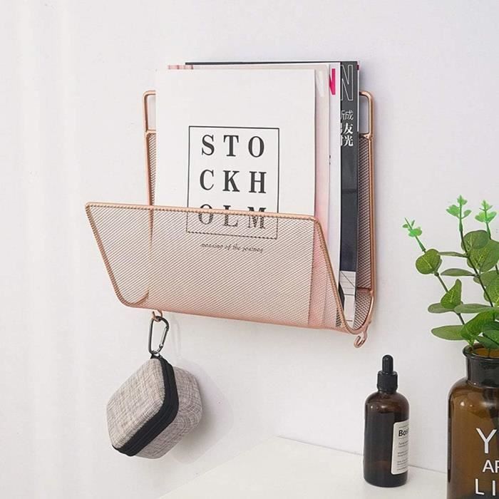 Porte-Journaux Mural,Porte-Revues Mural En Métal, Porte-Magazines Mural