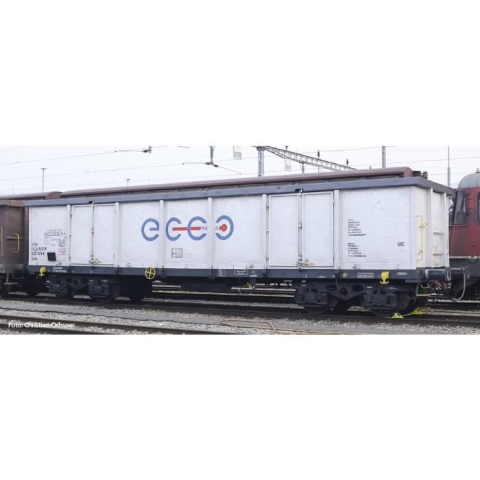 PIKO Wagon Bâché Court Gris STEEL OBB 95097 (n°1bis