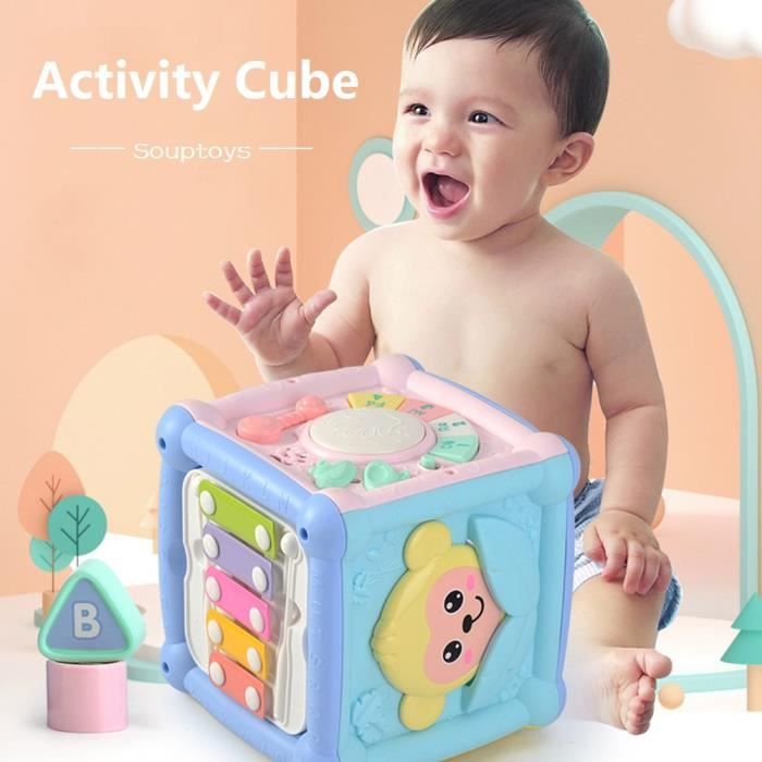 14 En 1 0 3 Ans Tambours A Main Pour Bebe Zhizhi Cube Multi Fonction Education Precoce Puzzle A Jouet Boite A Six Faces Cdiscount Jeux Jouets