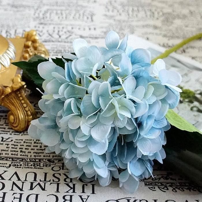 Version Bleu - Fleurs Artificielles Pas Cher Soie Hortensia Mariée Bouquet  De Mariage #15 - Cdiscount Maison