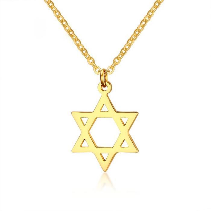 14/ K Or jaune /étoile de David Pendentif 20/ mm de longueur