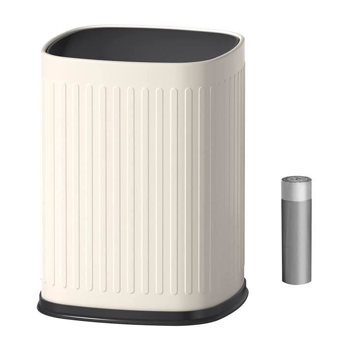 Poubelle Rectangulaire Inox 10L/7.6L - Design Moderne Pour Cuisine Salle De Bain