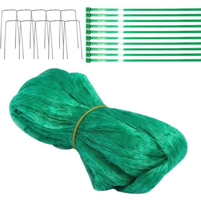 Filet Plantes Grimpantes 2.5x2m - Avec 50 Attaches - Maille Large - Pour Tomates, Concombres, Rosiers