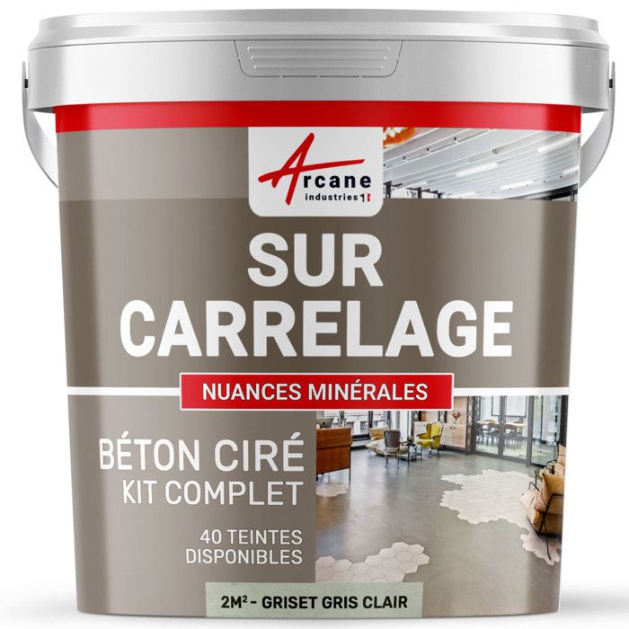 Kit Béton Ciré Sur Carrelage Kit 2m² 2 Couches