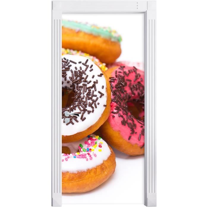 Donut Nonpareils Gateau Comme Mural Format 0x90cm Cadre De Porte Porte Autocollants Decoration De Porte Porte Autocollants Cdiscount Maison