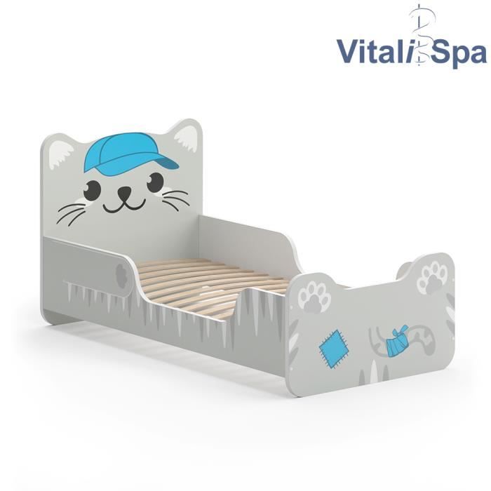 Vitalispa Lit Bebe Tommy 80x160 Cm Gris Lit Junior Lit Jeunesse Lit Chat Garcon Cdiscount Pret A Porter