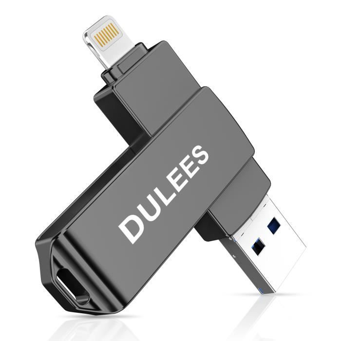 Clé USB iPhone pour périphériques de stockage externes pour iPhone,  Android, tablette, iMac, PC, iPad ( Dark gray USB 3.0 64GB) - Cdiscount  Informatique