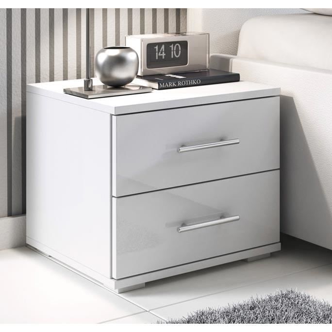 Table de chevet - Beatriz - Blanc - Contemporain - Design - Hauteur 35cm - Largeur 40cm - Profondeur 40cm Table de chevet - Beatriz - Blanc - Contemporain - Design - Hauteur 35cm - Largeur 40cm - Profondeur 40cm