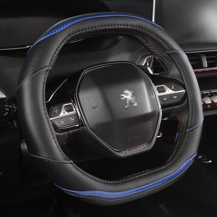 Couverture de volant de voiture en fibre de carbone + cuir PU, accessoires intérieur pour voiture, pour Peuge Y49260920