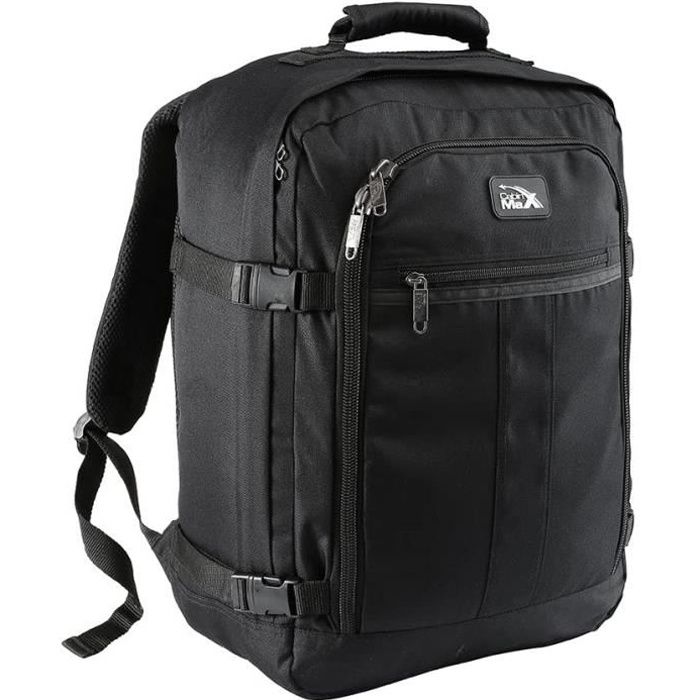 Cabin Max 30L Metz Sac à Dos Cabine – Bagage à Main - Léger et Spacieux -  Taille 45 x 36 x 20 cm (Noir)