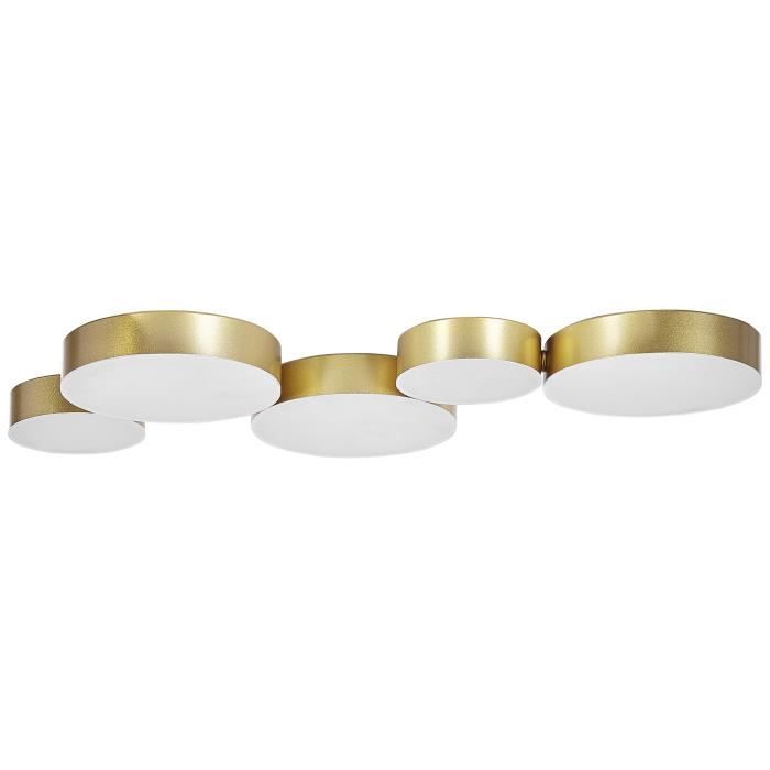 Plafonnier avec 5 lampes LED en métal doré LUGA Plafonnier avec 5 lampes LED en métal doré LUGA