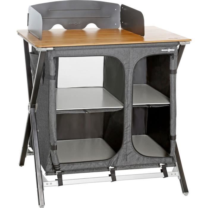 Armoire de cuisine - Brunner - Mercury Cross Square Cooker HWT - Gris - 2 étagères - 4 compartiments Armoire de cuisine - Brunner - Mercury Cross Square Cooker HWT - Gris - 2 étagères - 4 compartiments