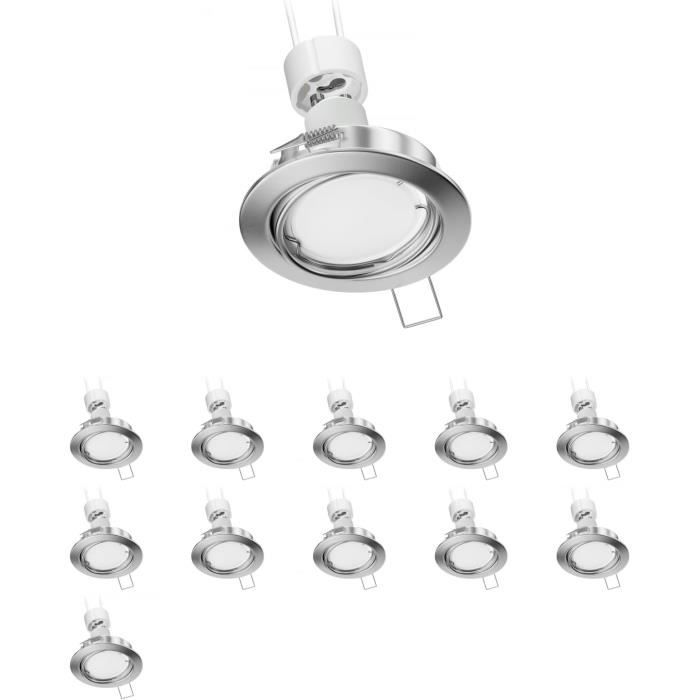 Cadre D’encastrement Pour Spot LED – Noir Mat, Orientable, GU10/GU5.3 - 4
