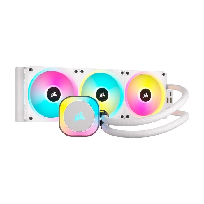 Watercooling complet – Corsair – iCUE LINK H150i RGB – 360 mm – Blanc – Ventilateurs RGB QX120