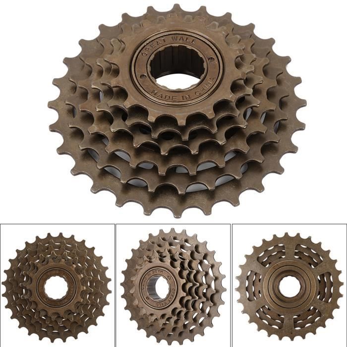 Cassette 6 Vitesses Vélo De Montagne 14-28T – Roue Libre VTT 6 Vitesses – Accessoire Solide Métal
