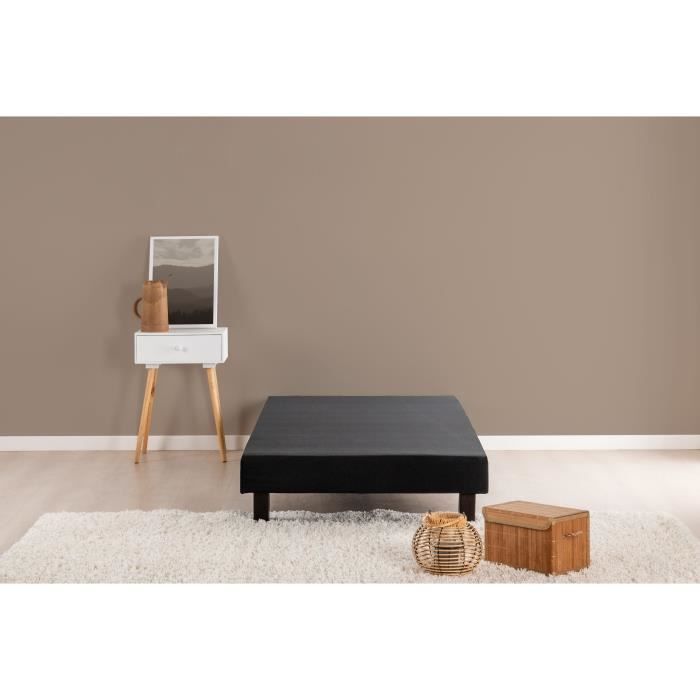 Sommier tapissier à lattes DEKO DREAM RAKENNE 90x200 cm - Bois massif noir
