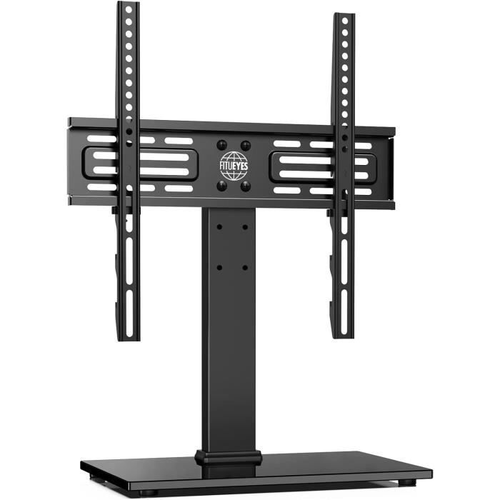 Support TV De Bureau Réglable – Pour Écrans 32 à 70 Pouces – Base En Verre Trempé – VESA 400x400 Mm