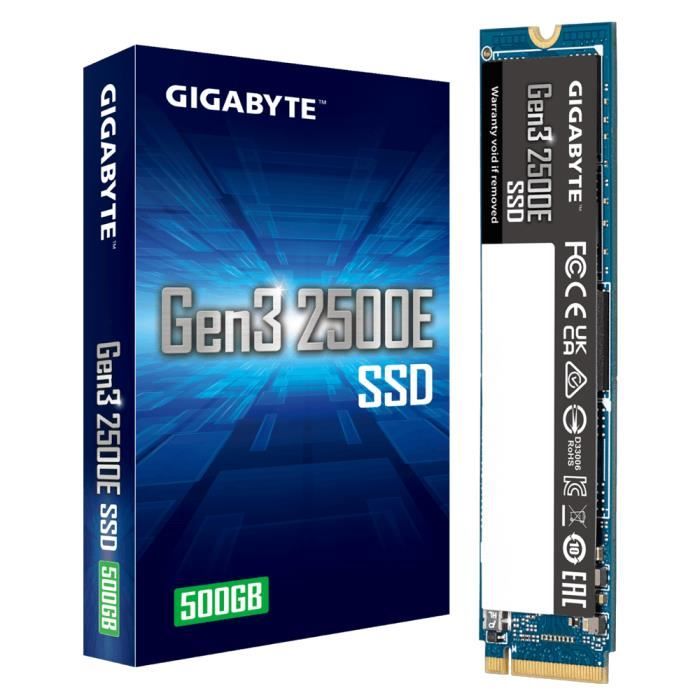 SSD GIGABYTE Gen3 2500E 500 Go PCI-Express x4 NVMe